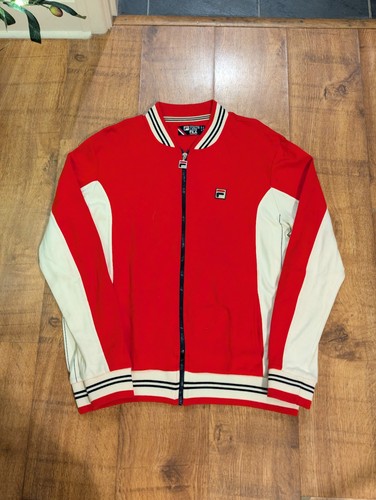 Fila white line tracksuit top - fila,