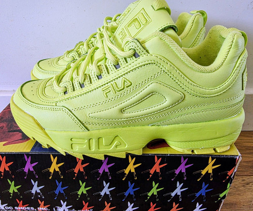 Fila green leather low top - green,