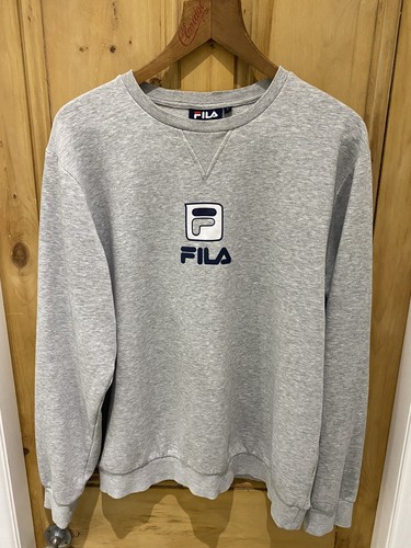 Fila grey logo large crewneck - logo,