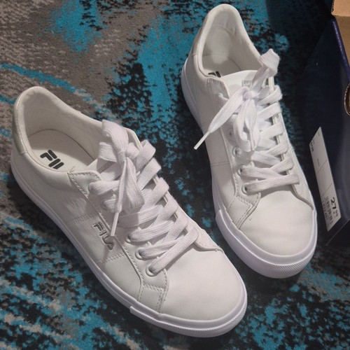 Fila white low top - top, lace