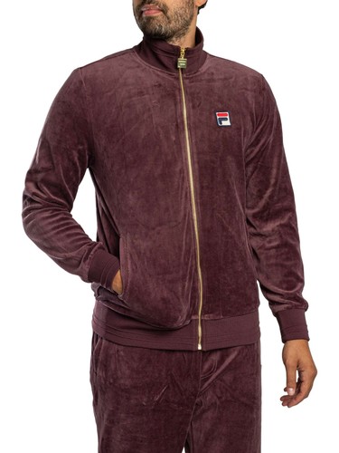 Fila nero velour track top - fila,