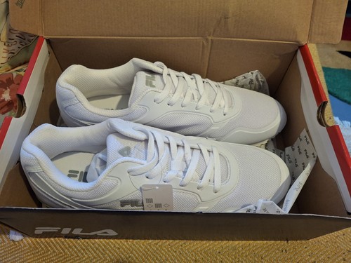 White new fila trainers - white,