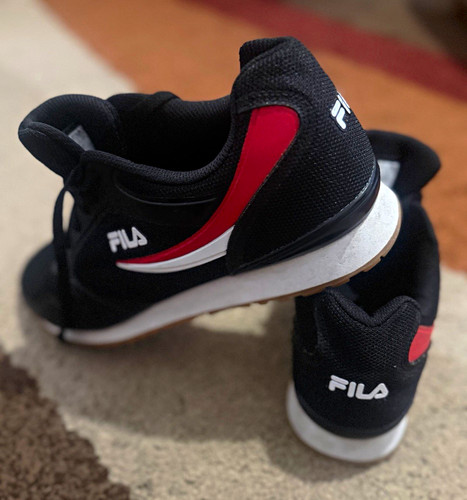 Fila black red white lace - black/red/white, lace-up
