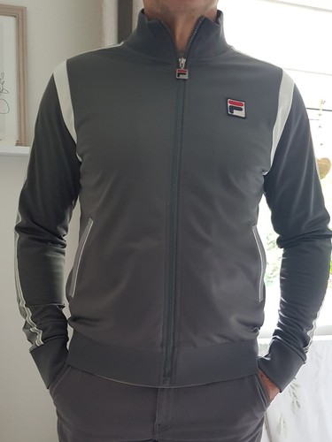 Men fila grey tracksuit - grey, top
