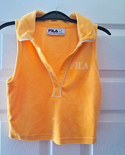 Fila orange solid collared - orange,
